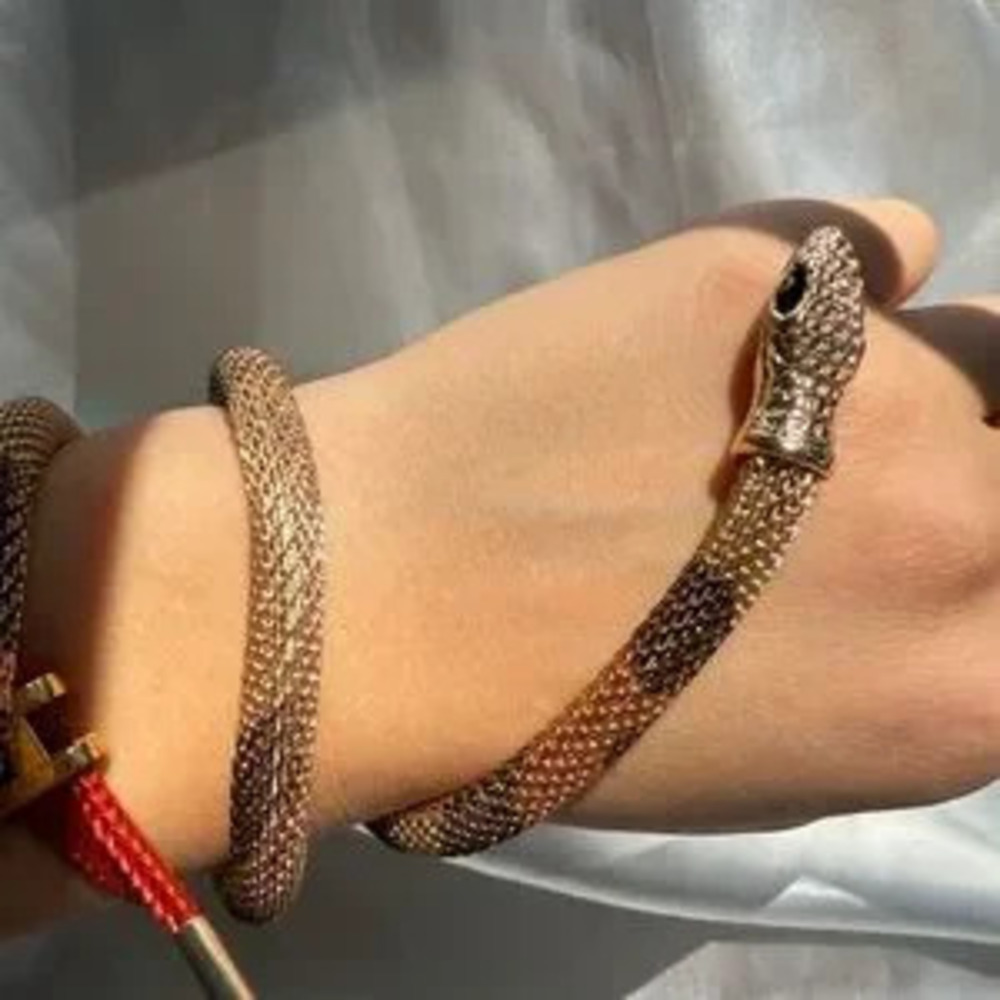 Snake Design Wrap Necklace serpent multi Minimalist - Picture 4 of 4
